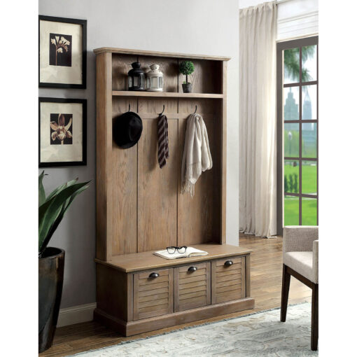 Wineglow Rustic Weathered Gray Hallway Cabinet