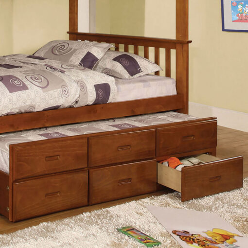 University Cottage Solid Wood Trundle with 3 Drawers - Image 2