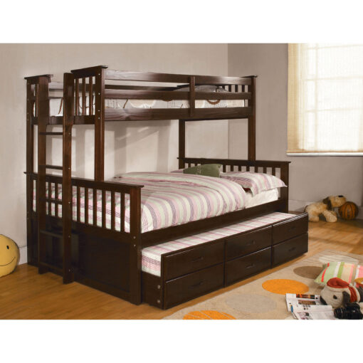 University Cottage Solid Wood Twin/Full Bunk Bed