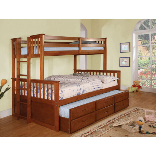 University Cottage Solid Wood Twin/Full Bunk Bed - Image 2