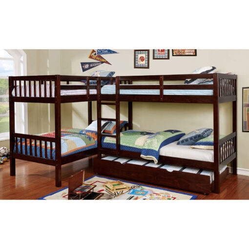 Marquette Transitional Quadruple Twin Bunk Bed