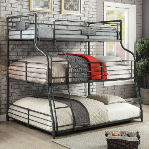 Olga Industrial Metal Antique Black Bunk Bed - Image 6