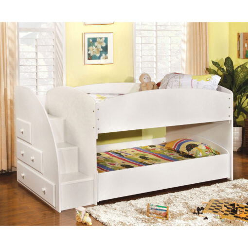 Merritt Contemporary Solid Wood Twin/Twin Bunk Bed - Image 2