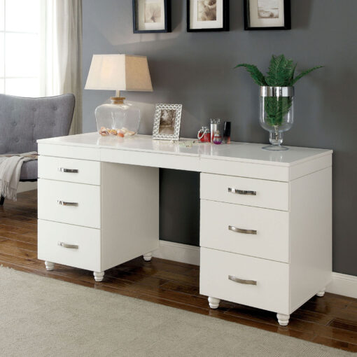 Verviers Contemporary White Vanity Desk