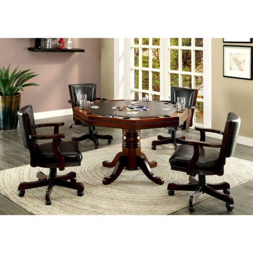 Rowan Transitional Cherry 5 Piece Dining Table Set