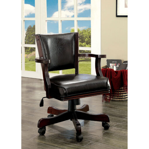 Rowan Transitional Cherry Height-Adjustable Arm Chair