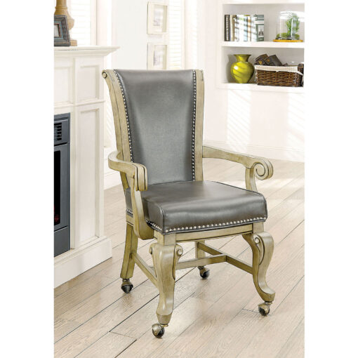 Melina Transitional Solid Wood Arm Chair - Image 2