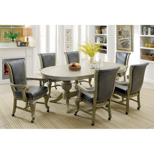 Melina Transitional 7 Piece Dining Table Set - Image 2