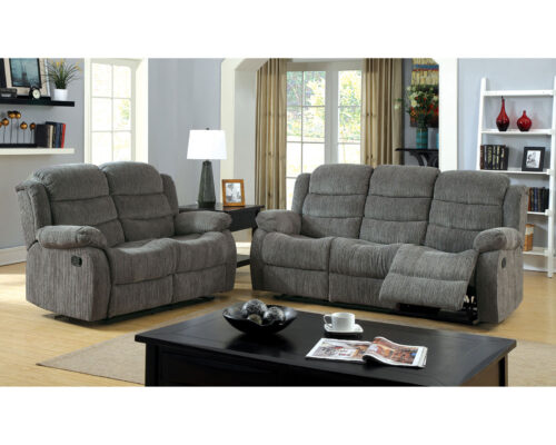 Furniture of America Millville Transitional Gray Sofa Collection