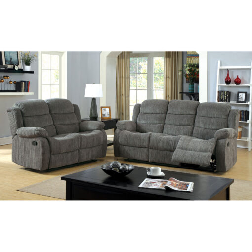 Furniture of America Millville Transitional Gray Sofa Collection