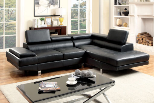 Kemina Contemporary Black Sectional