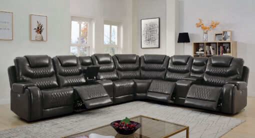 Mariah Transitional Solid Wood Power Sectional & Power Recliner - Image 2