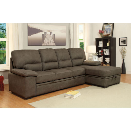 Alcester Contemporary Plush Seats & Cushions Sectional with Sleeper - Image 2