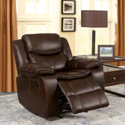 Pollux Transitional Brown Glider Recliner