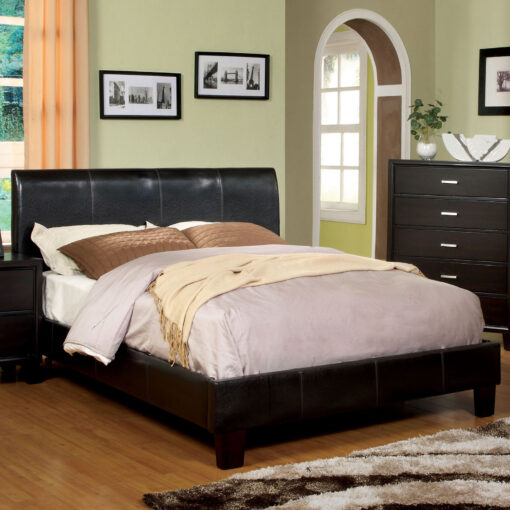 Villa Park Contemporary Solid Wood Espresso Bed