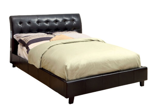 Hendrik Contemporary Espresso Fully Upholstered Frame Bed - Image 2