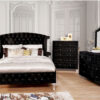 Black velvet bedroom set