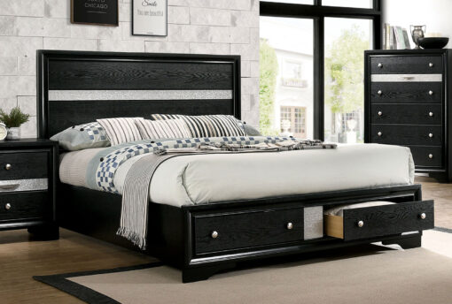 Chrissy Contemporary Panel Headboard Bed