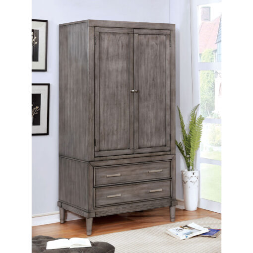 Daphne Transitional Gray Armoire