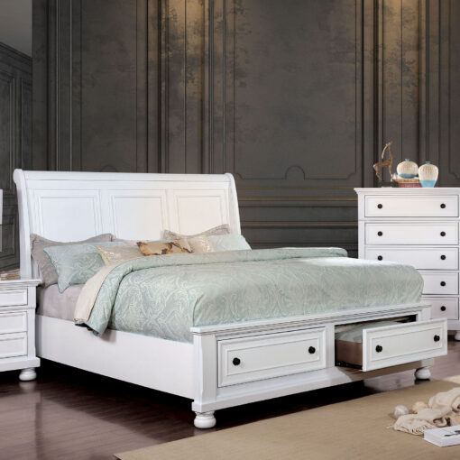 Castor Transitional Solid Wood Footboard Drawers Bed - Image 2