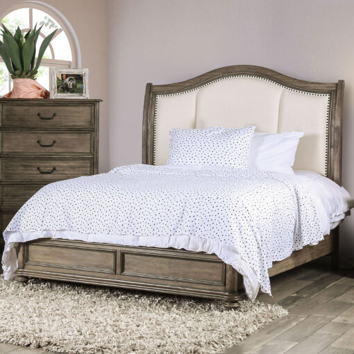 Belgrade Solid Wood Rustic Natural Tone/Ivory Bed