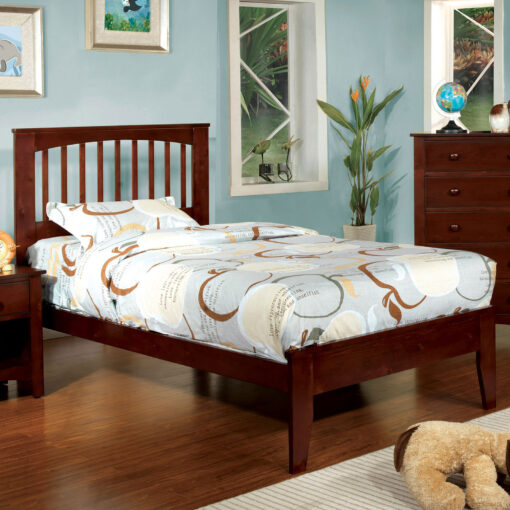 Pine Brook Transitional Solid Wood Paneled Headboard Bed