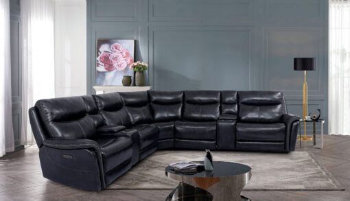 Braylee Transitional Dark Navy Power Sectional