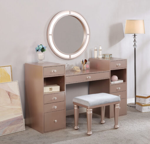 Yasmine Glam LED Light Mirror Vanity Set