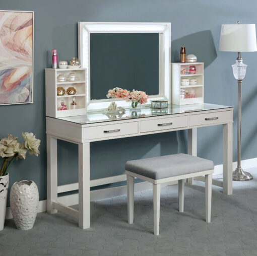 Stephanie Solid Wood 3mm Central Mirror Vanity Set - Image 2