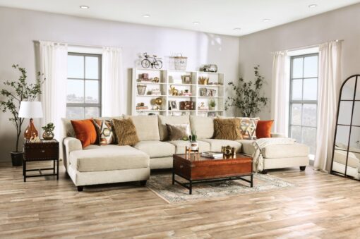 Carnforth Transitional Track Arms Tan Sectional