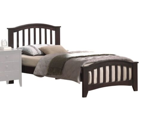 San Marino 04980T Twin Veneer Lined Bed - Dark Walnut
