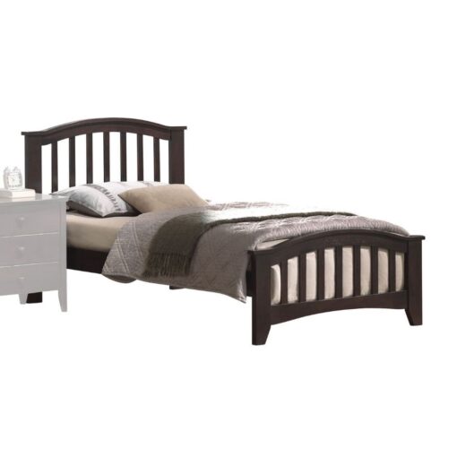 San Marino 04980T Twin Veneer Lined Bed - Dark Walnut