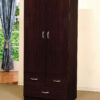 Yorktown 02241 Two Doors Wood Veneer Wardrobe - Espresso