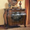 Roma 09205 Three Drawers Hand Painted Floral Chest- Oak & Antique Black