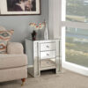 Nysa 82778 Unique Design Three Storage Drawers - Mirrored & Faux Crystals