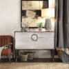 Brancaster 90030 Riveted Patchwork Console Table - Top Grain Leather & Aluminum