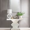 Nysa 90068 Rectangular Console Table - Mirrored & Faux Crystals