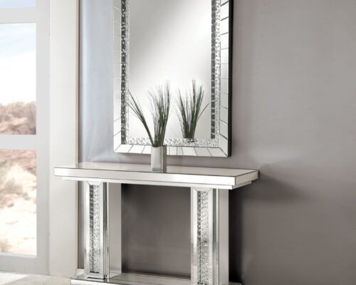 Nysa 90230 Art Deco Style Console Table - Mirrored & Faux Crystals