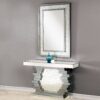 Nysa 90232 Art Deco Style Console Table - Mirrored & Faux Crystals