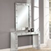 Hessa 90242 Art Deco Style Console Table - Mirrored & Faux Rhinestone