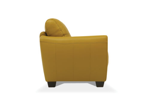 Valeria Flared Style Armrest Loveseat - Mustard Leather - Image 3