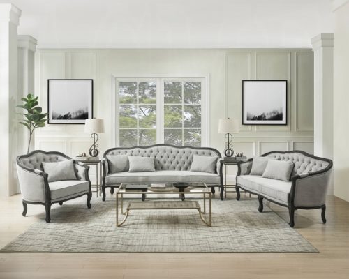 Acme Samael Beautifully Carved Camel Back Sofa Collection