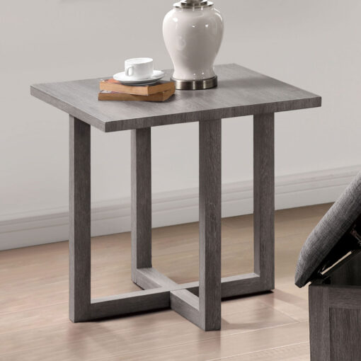 Radnor Transitional Light Gray End Table