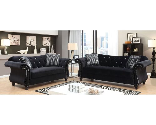 Furniture of America Jolanda Glam Button Tufted Design Sofa Collection