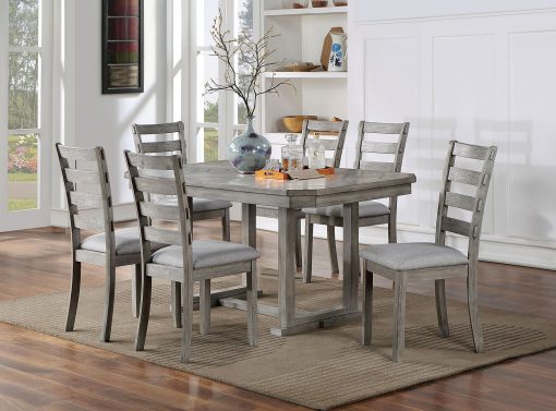 Laquila Rustic Gray 7 Pc. Dining Table Set