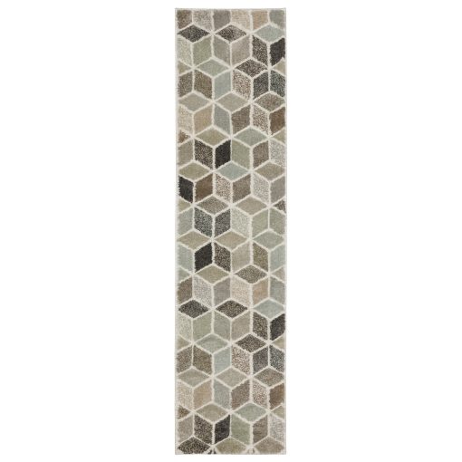 Cambria Casual Geometric Ivory/ Multi Rectangle Rug - Image 3