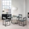 Armen Living Devi Anastasia 5 Piece Round Glass Dining Table Set