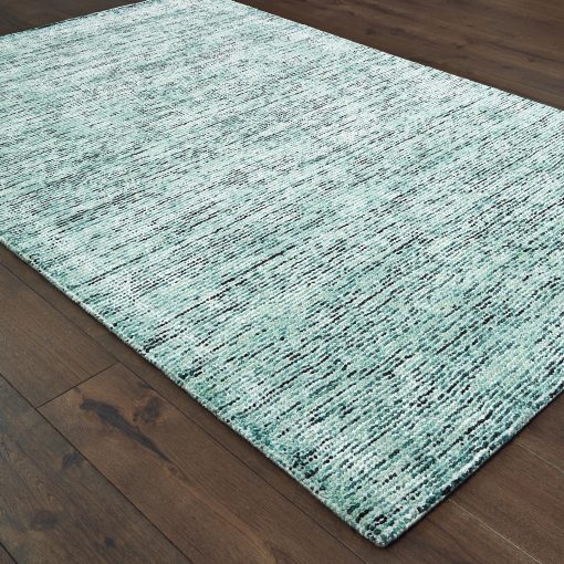 Lucent Casual Solid 45901 Blue/ Teal Rectangle Rug - Image 5