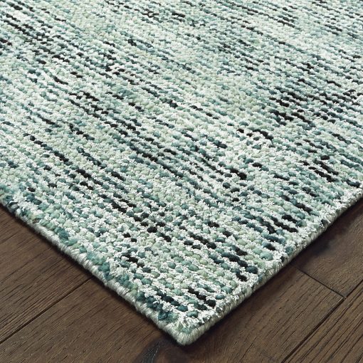 Lucent Casual Solid 45901 Blue/ Teal Rectangle Rug - Image 6