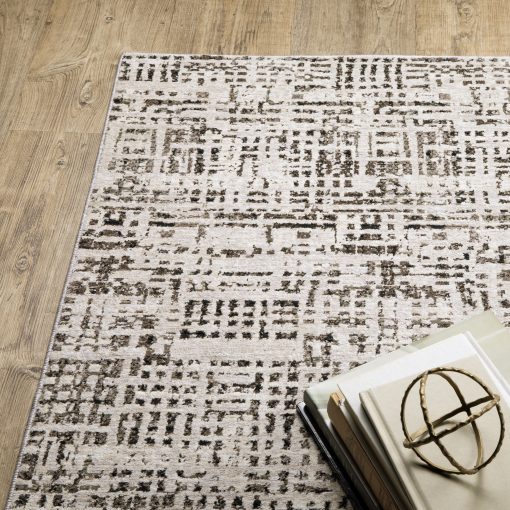 Nebulous Casual Abstract 2060W Ivory/ Grey Rectangle Rug - Image 4